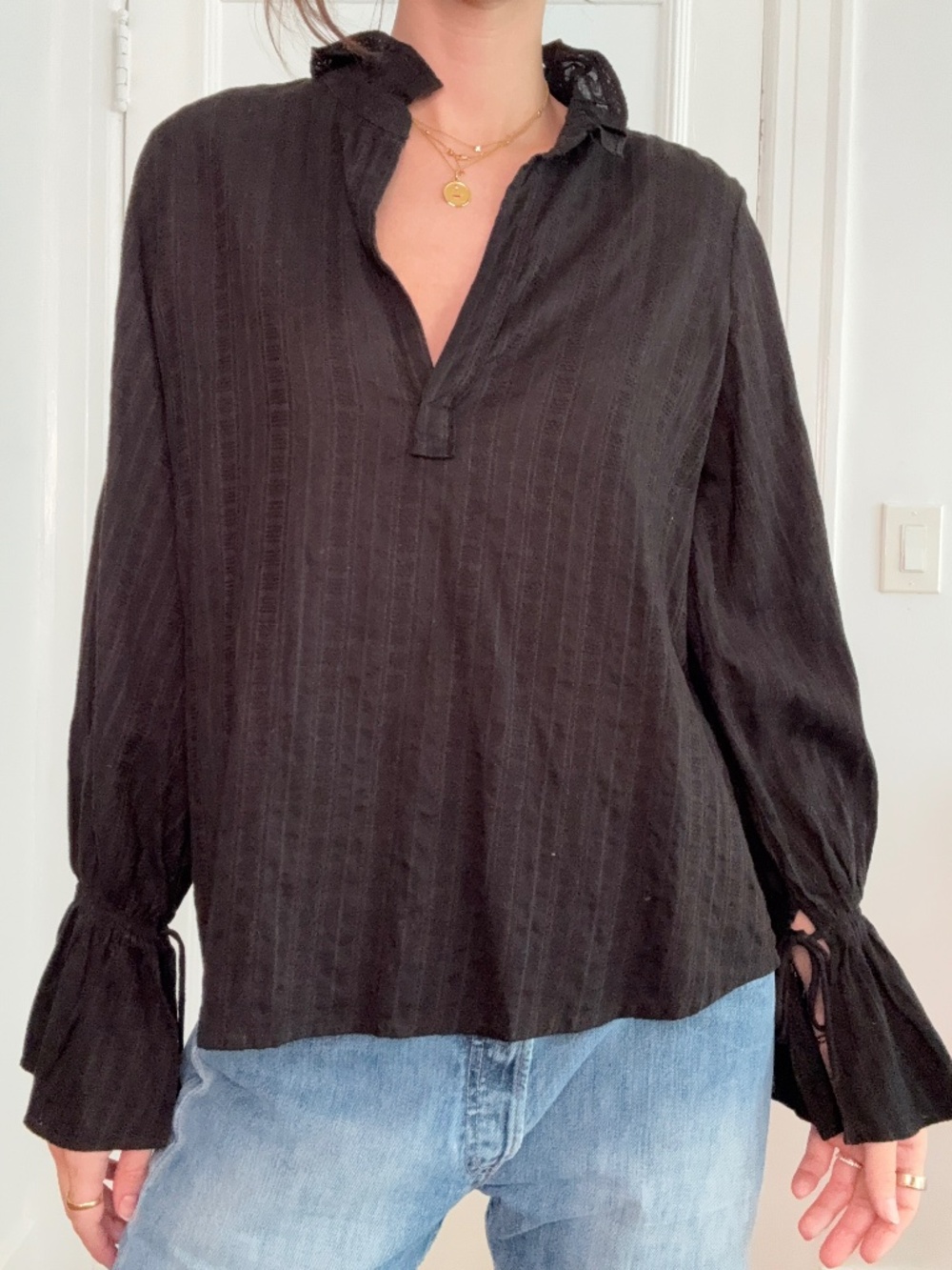Nili Lotan Black Blouse